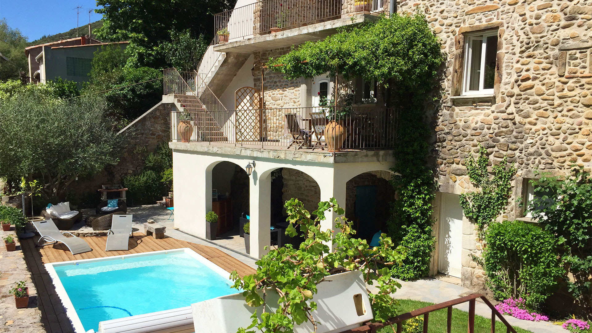 Les terrasses, gîtes en Cévennes