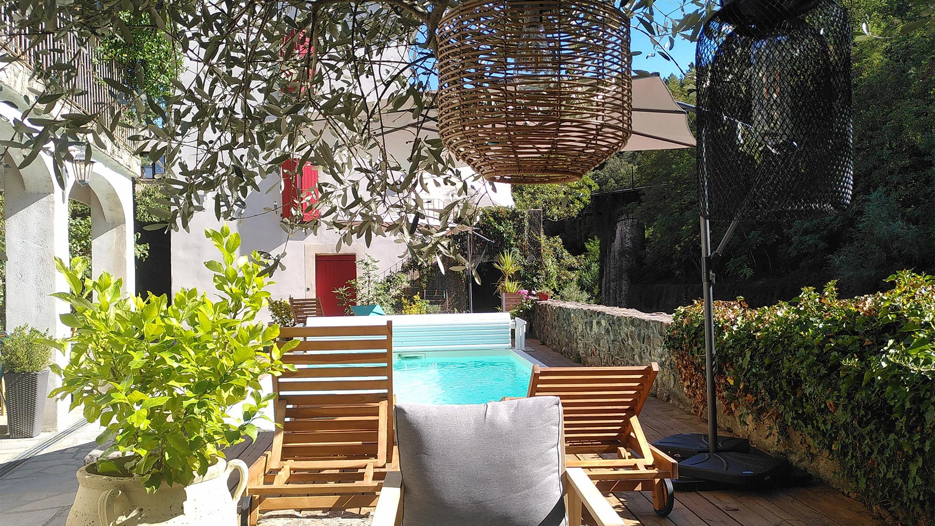 Les terrasses, gîtes en Cévennes