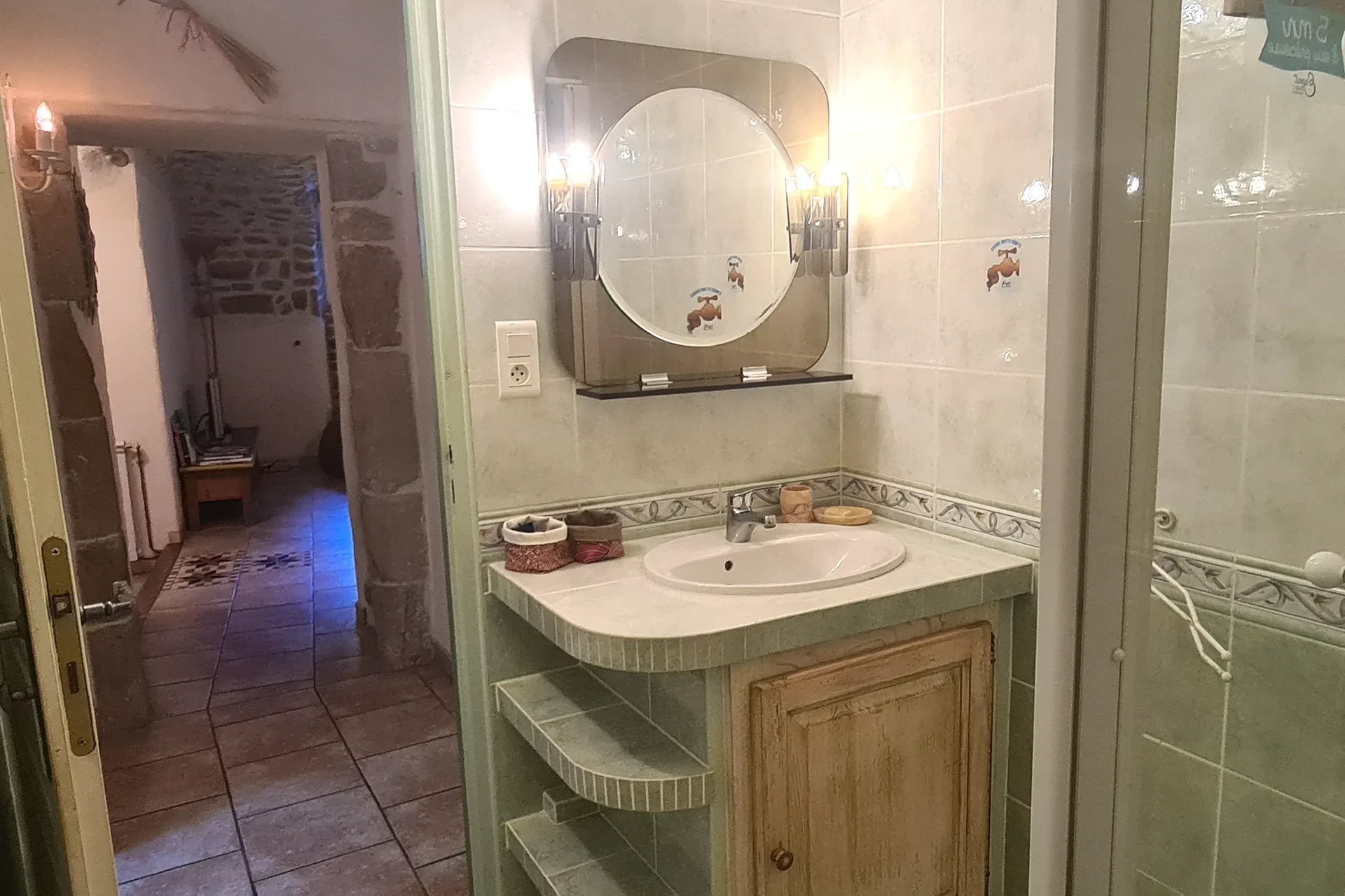 Salle de bain, gîte La rose des sables