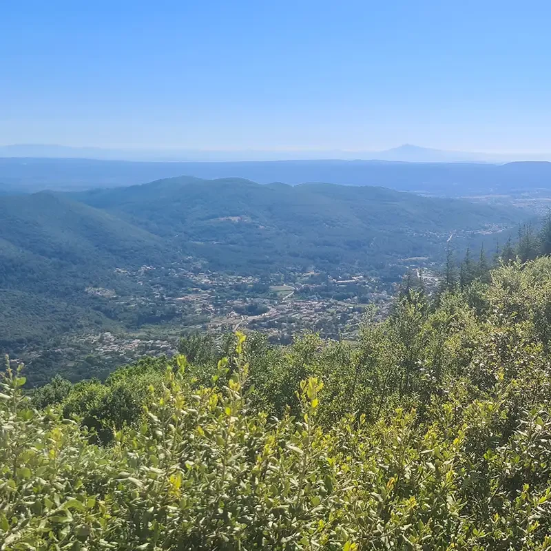 La vallée de l'Auzonnet depuis le Mont Rouvergue