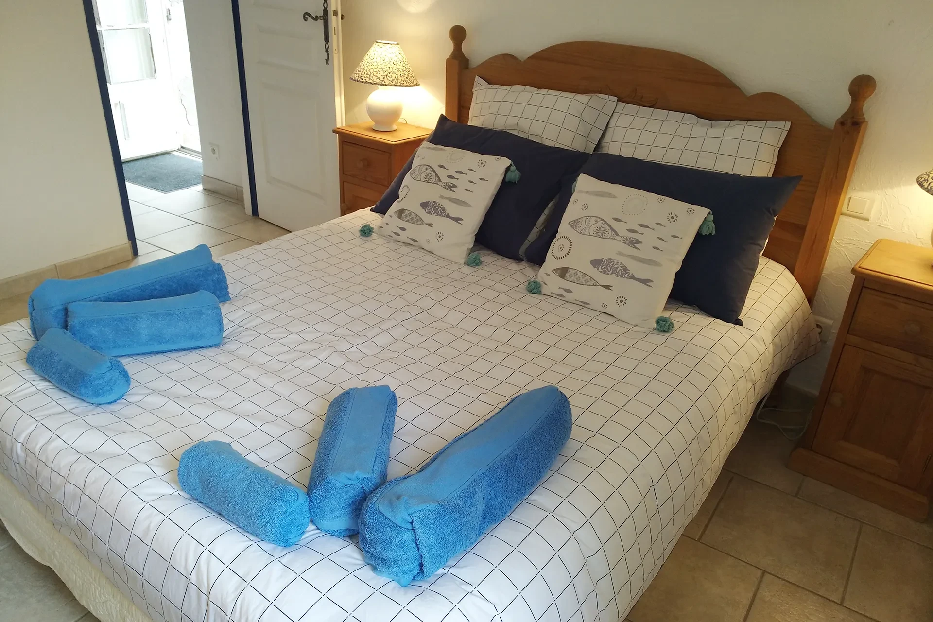 Chambre parents, gîte La grande bleue